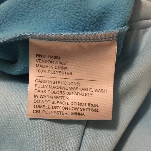 Retro Ice Blue Poly-Flex High Collar Zip Up Vest - Picture 12 of 16